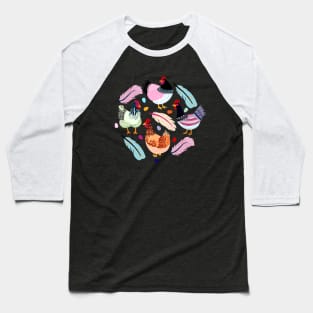 Trendy Chickens Baseball T-Shirt
